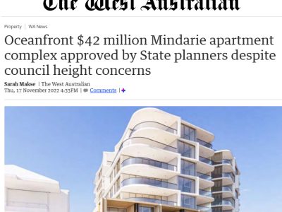 The West Australian: Claytons Mindarie Approved